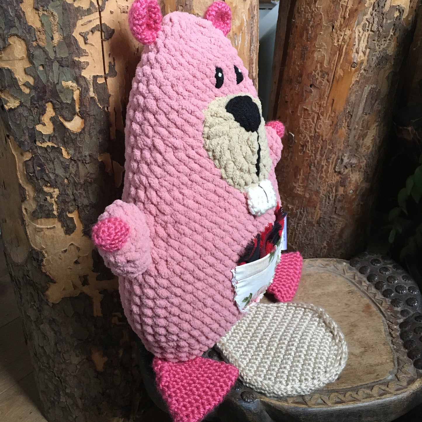 PRÉ COMMANDE - WILMA LA MAMAN CASTOR rose, amie de la fée des dents