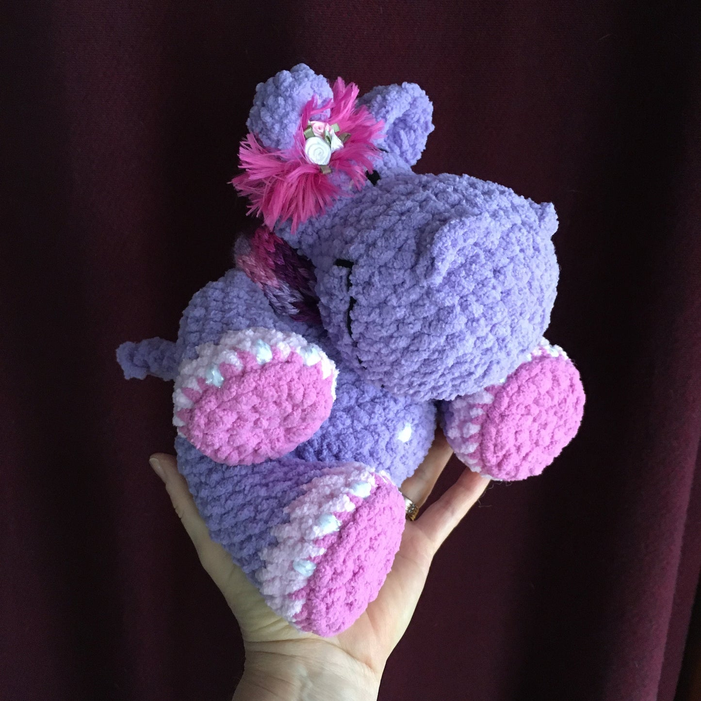 VIOLETTE l’hippopotame, Patron au crochet à télécharger, PDF français et anglais
