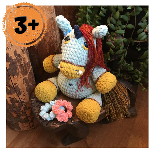GAÏA, LA LICORNE BLING-BLING À COIFFER aux couleurs scintillantes vert et jaune mousse, cadeau unique très girly, Peut être personnalisée en TOUTOU DE NAISSANCE
