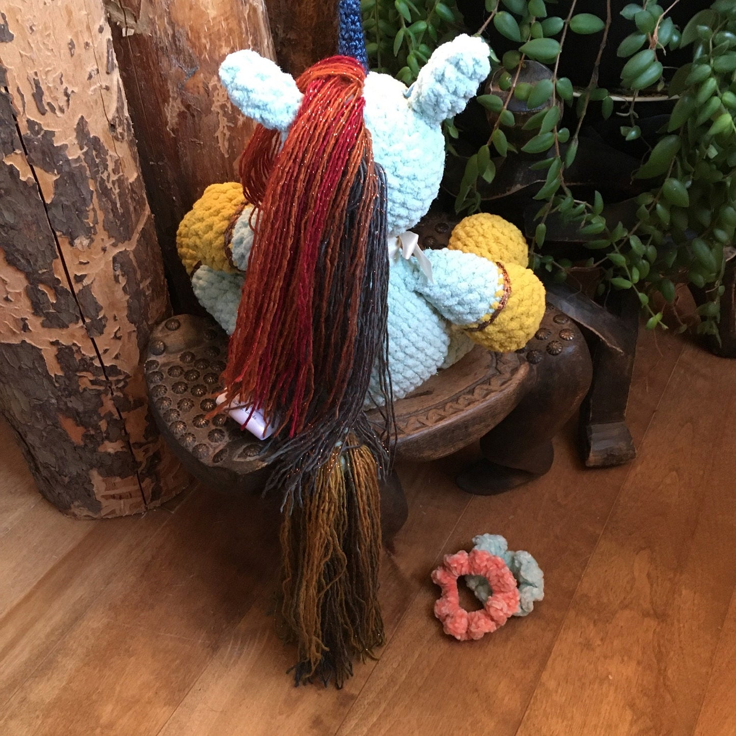 GAÏA, LA LICORNE BLING-BLING À COIFFER aux couleurs scintillantes vert et jaune mousse, cadeau unique très girly, Peut être personnalisée en TOUTOU DE NAISSANCE