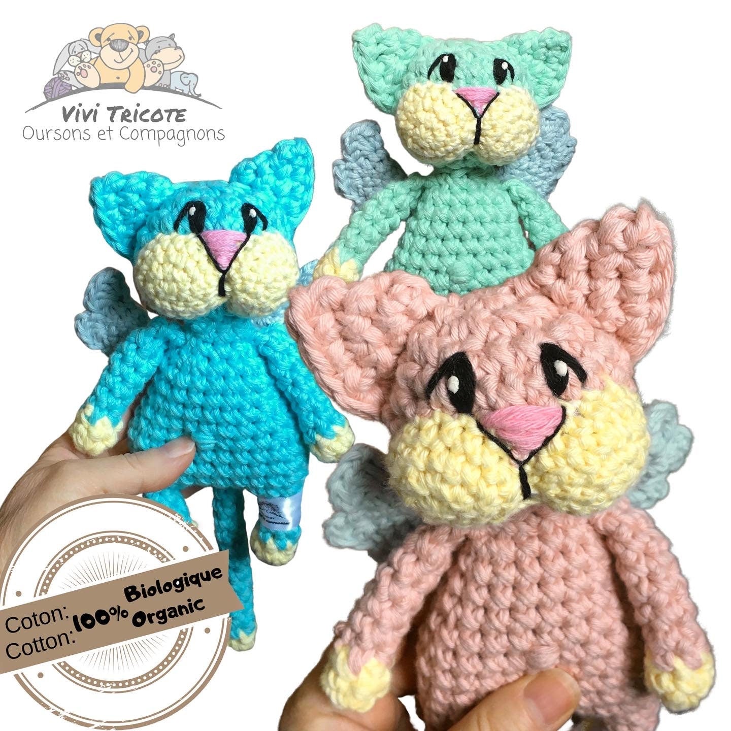 LE CHAT’ANGE Patron au crochet à télécharger, PDF Français et Anglais