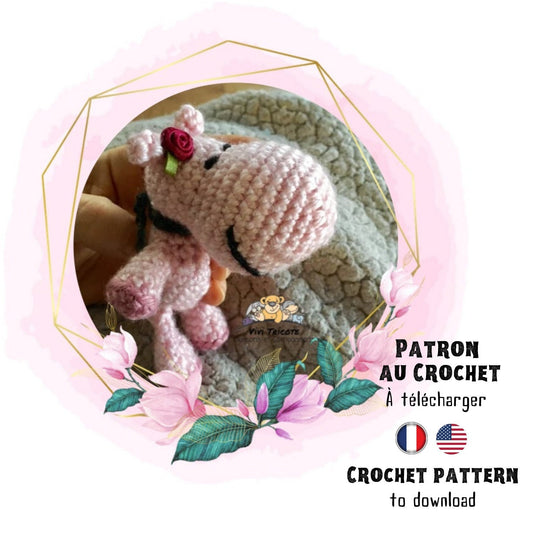 PoupouHippo, Patron au crochet à télécharger, PDF français et anglais