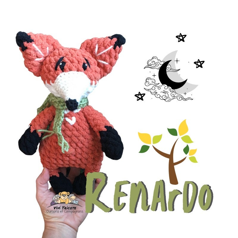 RENARDO Patron au crochet à télécharger, PDF Français et Anglais