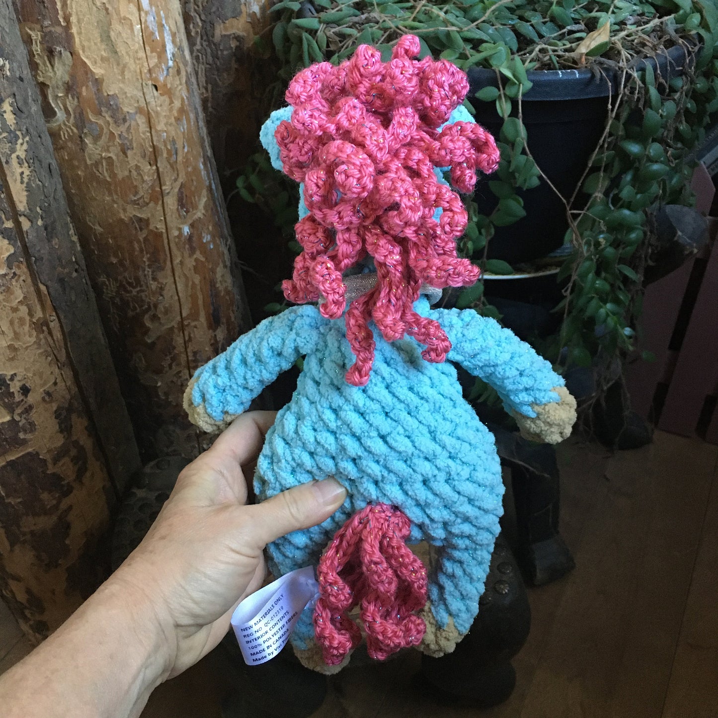 PRE ORDER - THE LITTLE UNICORN CURLY with beige aqua and pink coral
