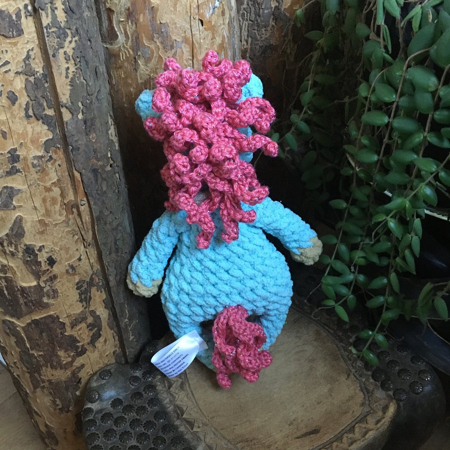 PRE ORDER - THE LITTLE UNICORN CURLY with beige aqua and pink coral
