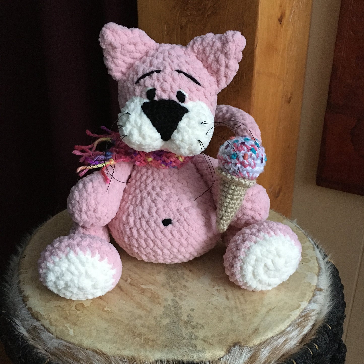 ROSETTE LE CHATON GOURMAND, Patron au crochet à télécharger, PDF Français et Anglais